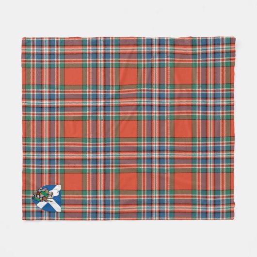 Scotts MacFarlane Ancient Tartan Pset Fleece Deken (Voorkant (Horizontaal))