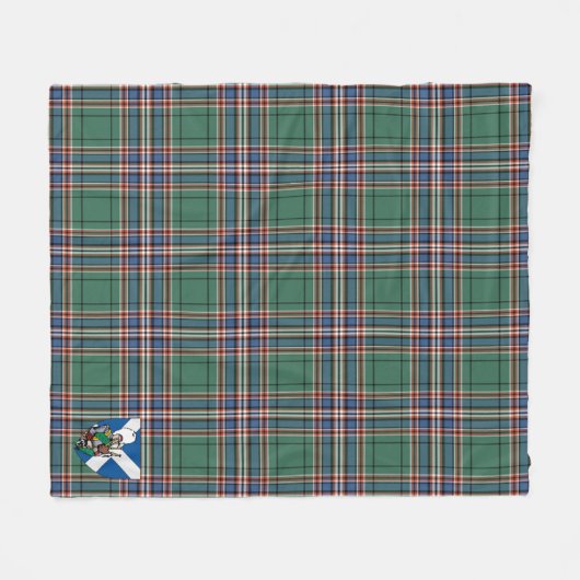 Scotts MacFarlane Hunting Modern Tartan Pset Fleece Deken (Voorkant (Horizontaal))