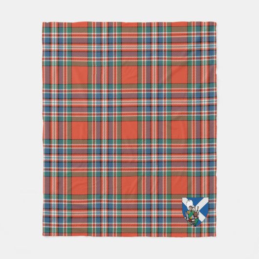 Scotts MacFarlane Tartan Pset Fleece Deken (Voorkant)