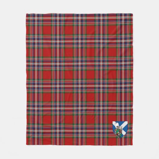 Scotts MacFarlane Tartan Pset Fleece Deken (Voorkant)