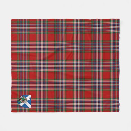 Scotts MacFarlane Tartan Pset Fleece Deken (Voorkant (Horizontaal))