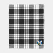 Scotts MacFarlane Zwart Wit Schotse Ruit Tartan Fleece Deken (Voorkant)