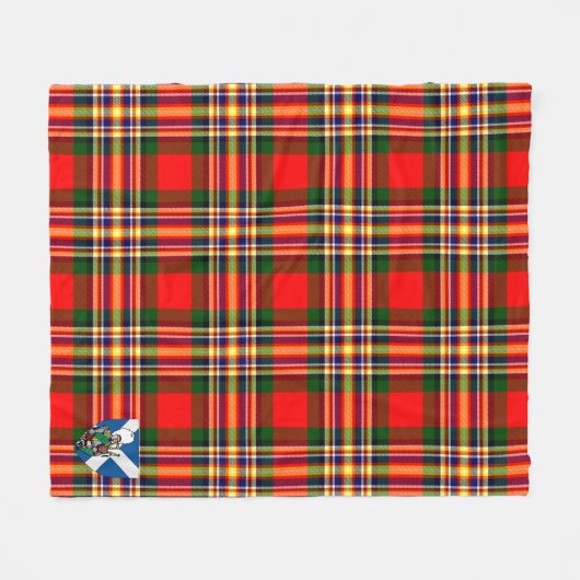Scotts MacGill Tartan Pset Fleece Deken (Voorkant (Horizontaal))