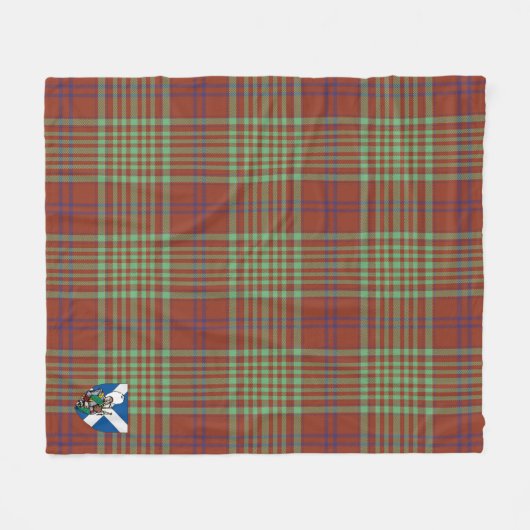 Scotts MacGillivray Hunting Ancient Tartan Pset Fleece Deken (Voorkant (Horizontaal))
