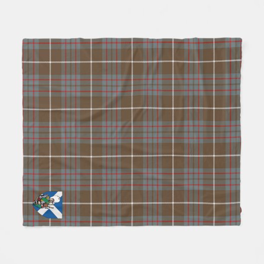 Scotts MacIntyre Hunting Weathered Tartan Pset Fleece Deken (Voorkant (Horizontaal))