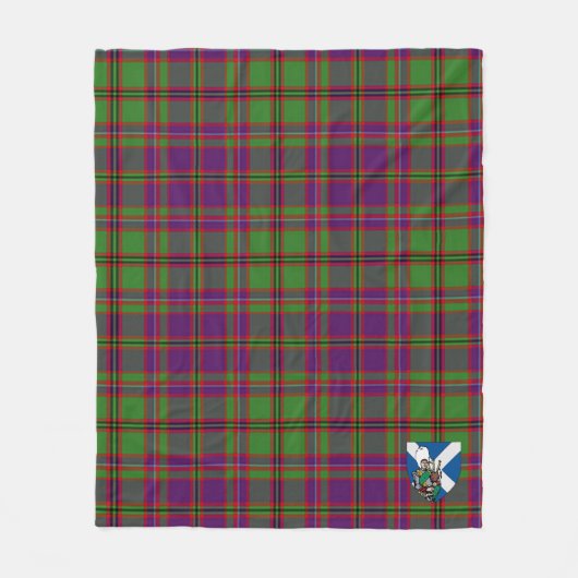 Scotts MacIntyre of Glenorchy paars Tartan Pset Fleece Deken (Voorkant)