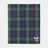 Scotts MacKenzie Modern Blue Tartan Pset Fleece Deken (Voorkant)