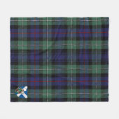 Scotts MacKenzie Modern Blue Tartan Pset Fleece Deken (Voorkant (Horizontaal))