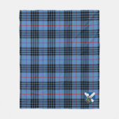 Scotts MacKie Blue Tartan Pset Fleece Deken (Voorkant)