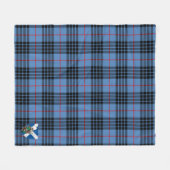 Scotts MacKie Blue Tartan Pset Fleece Deken (Voorkant (Horizontaal))