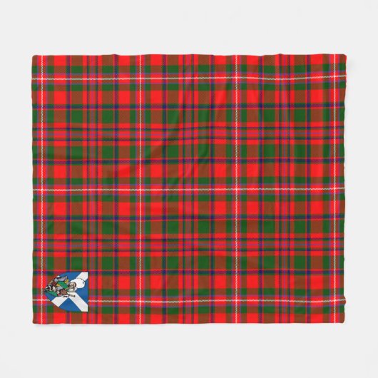 Scotts MacKinnon Modern Tartan Pset Fleece Deken (Voorkant (Horizontaal))