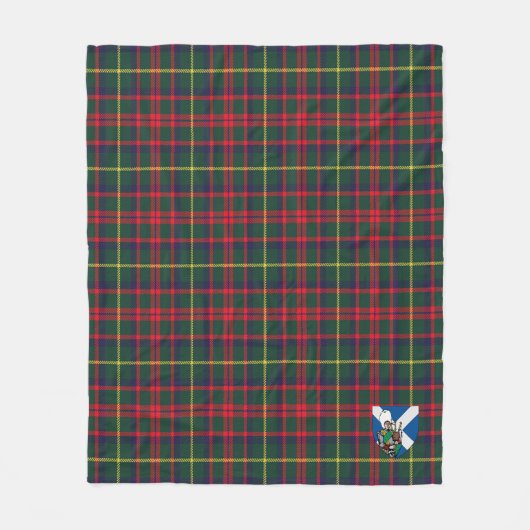 Scotts MacKintosh Hunting Modern Tartan Pset Fleece Deken (Voorkant)