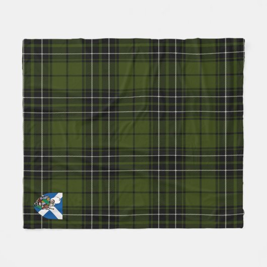 Scotts MacLean Hunting Tartan Plaid Fleece Deken (Voorkant (Horizontaal))