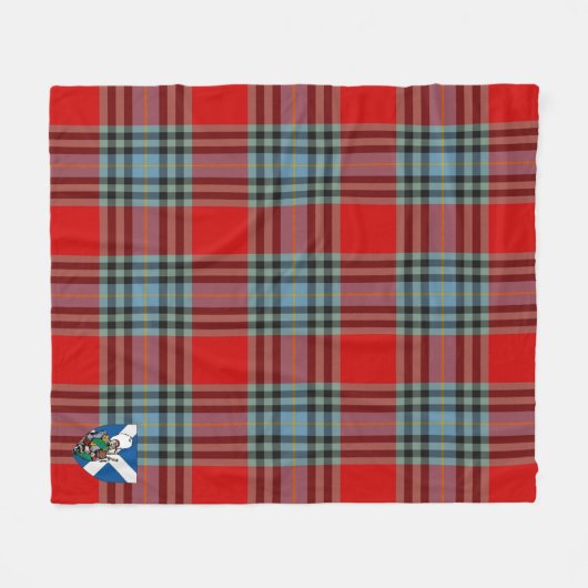 Scotts MacLeay Tartan Pset Fleece Deken (Voorkant (Horizontaal))