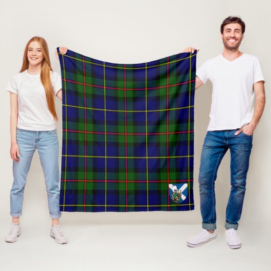 Scotts MacLeod Van Harris Modern Schotse Plaid Fleece Deken (In situ)