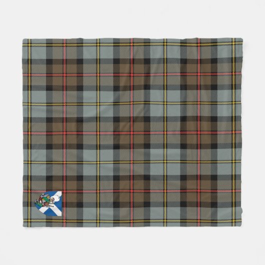 Scotts MacLeod van Harris verweerde Tartan Plaid Fleece Deken (Voorkant (Horizontaal))