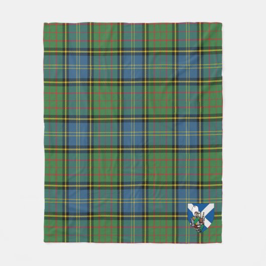 Scotts MacMillan Hunting Ancient Tartan Pset Fleece Deken (Voorkant)