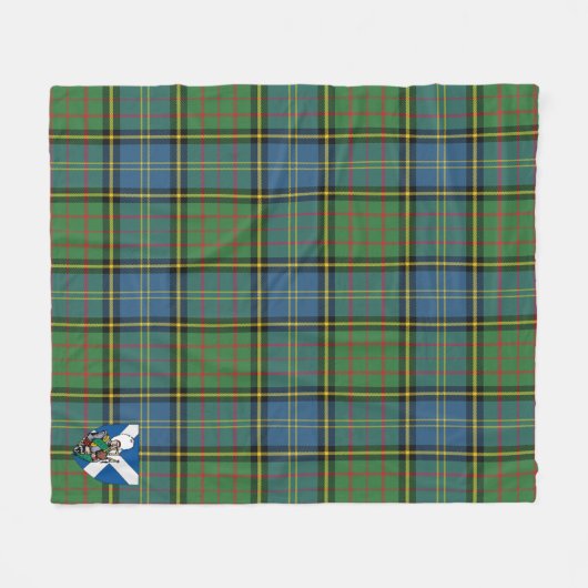 Scotts MacMillan Hunting Ancient Tartan Pset Fleece Deken (Voorkant (Horizontaal))