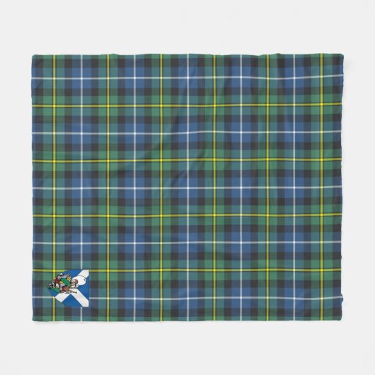 Scotts MacNeill van Barra Ancient Tartan Pset Fleece Deken (Voorkant (Horizontaal))