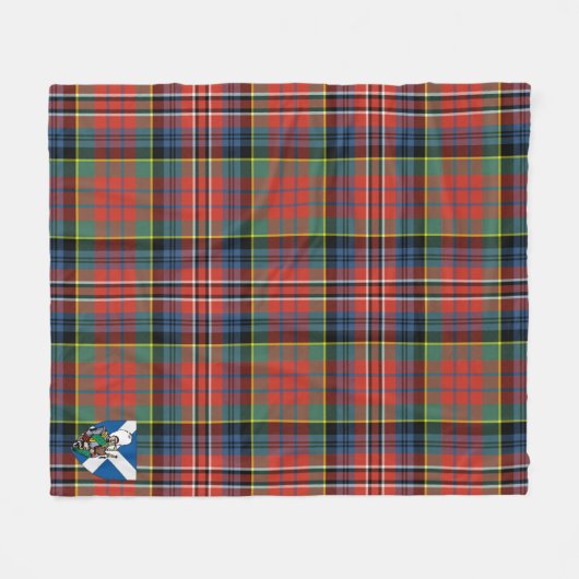Scotts MacPherson Ancient Tartan Pset Fleece Deken (Voorkant (Horizontaal))
