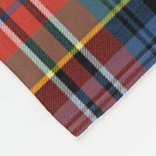 Scotts MacPherson Ancient Tartan Pset Fleece Deken (Hoek)