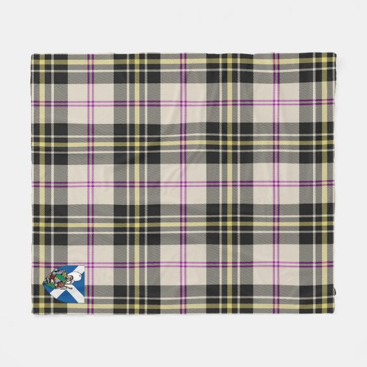 Scotts MacPherson Dress Ancient Tartan Pset Fleece Deken (Voorkant (Horizontaal))