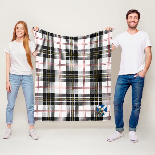 Scotts MacPherson Tartan Pset Fleece Deken (In situ)