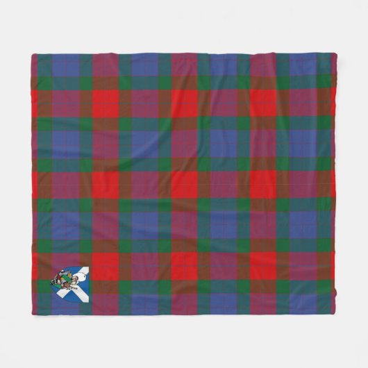 Scotts Mar Tartan Plaid Fleece Deken (Voorkant (Horizontaal))