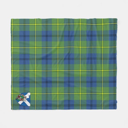 Scotts Marjoribanks Ancient Tartan Pset Fleece Deken (Voorkant (Horizontaal))