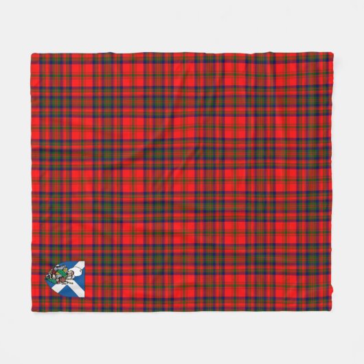 Scotts Matheson Red Tartan Pset Fleece Deken (Voorkant (Horizontaal))