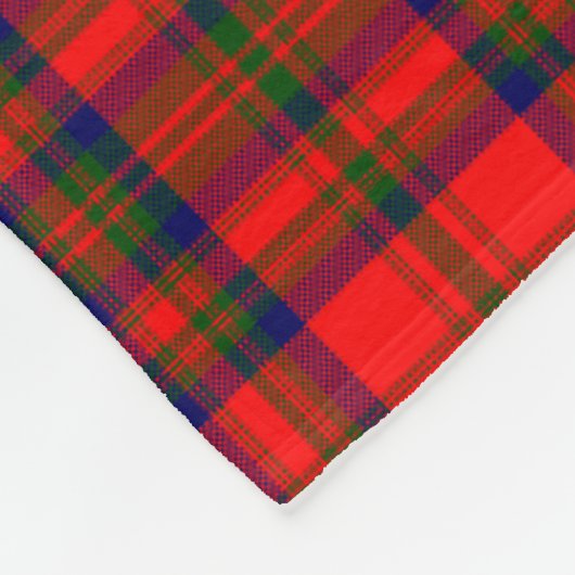 Scotts Matheson Red Tartan Pset Fleece Deken (Hoek)