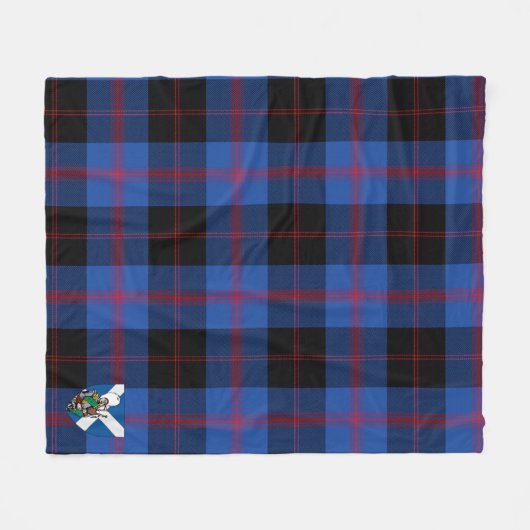 Scotts Maule Modem Tartan Pset Fleece Deken (Voorkant (Horizontaal))
