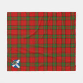 Scotts Maxwell Rode Tartan Schotse ruit Fleece Deken (Voorkant (Horizontaal))