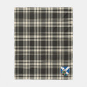 Scotts Menzies Black & White Ancient Tartan Pset Fleece Deken (Voorkant)
