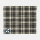 Scotts Menzies Black & White Ancient Tartan Pset Fleece Deken (Voorkant (Horizontaal))