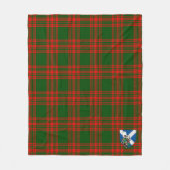 Scotts Menzies Green Modern Tartan Pset Fleece Deken (Voorkant)