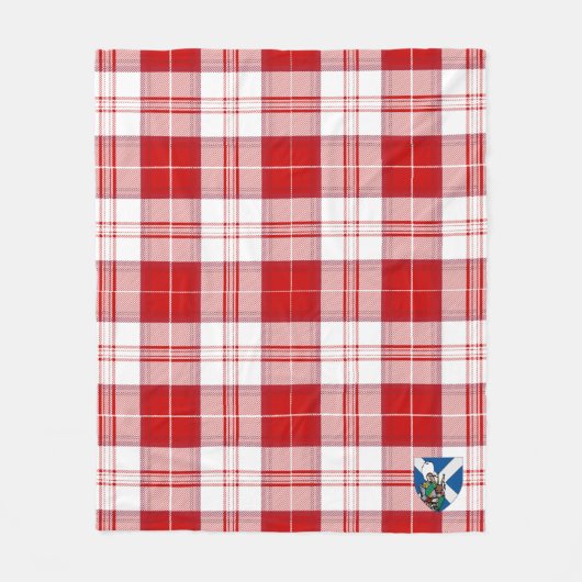 Scotts MenZies Red Tartan Pset Fleece Deken (Voorkant)