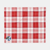 Scotts MenZies Red Tartan Pset Fleece Deken (Voorkant (Horizontaal))