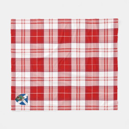 Scotts MenZies Red Tartan Pset Fleece Deken (Voorkant (Horizontaal))