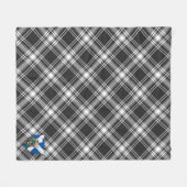 Scotts Menzies Tartan Pset Fleece Deken (Voorkant (Horizontaal))