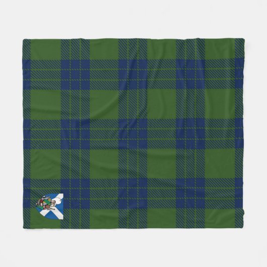 Scotts Montgomery Hunting Tartan Pset Fleece Deken (Voorkant (Horizontaal))
