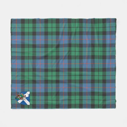 Scotts Morrison Ancient Tartan Pset Fleece Deken (Voorkant (Horizontaal))