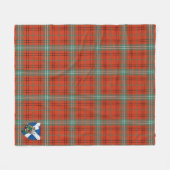 Scotts Morrison Red Ancient Tartan Pset Fleece Deken (Voorkant (Horizontaal))