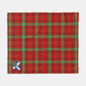 Scotts Morrison Red Modern Tartan Pset Fleece Deken (Voorkant (Horizontaal))