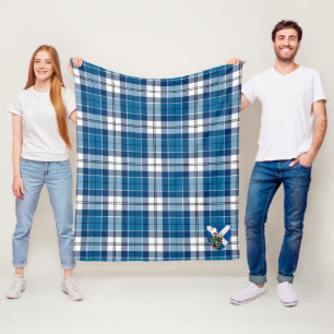 Scotts Muirhead Blauwe Tartan Schotlandse Ruit Fleece Deken