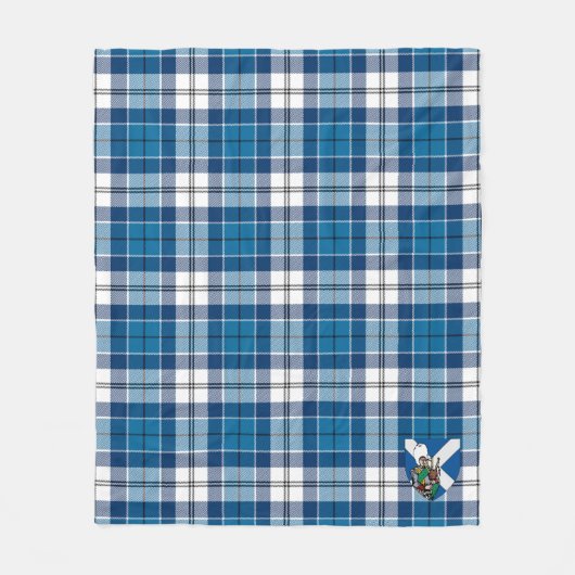 Scotts Muirhead Blue Tartan Pset Fleece Deken (Voorkant)