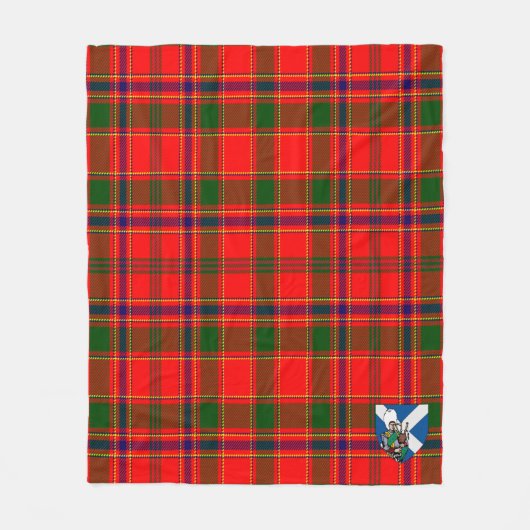 Scotts Munro Modern Tartan Plaid Fleece Deken (Voorkant)
