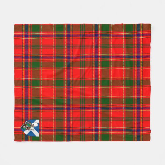 Scotts Munro Modern Tartan Plaid Fleece Deken (Voorkant (Horizontaal))