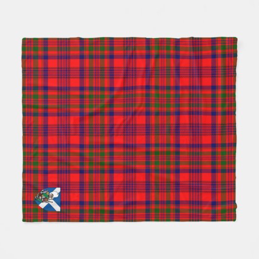 Scotts Murray of Tulloch Tartan Pset Fleece Deken (Voorkant (Horizontaal))