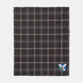Scotts Navy Dress Blue Tartan Pset Fleece Deken (Voorkant)